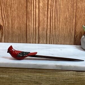 Lacquer Wood Red Cardinal Letter Opener
